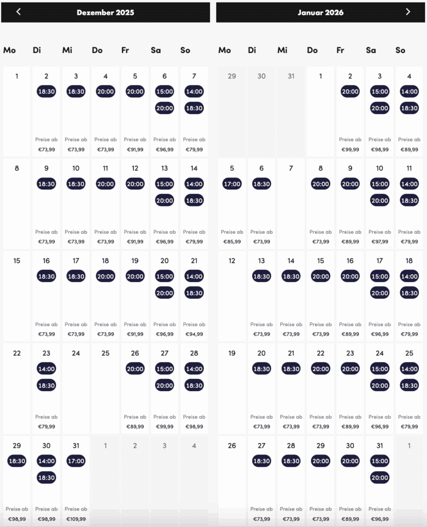 Ticket Termine König der Löwen